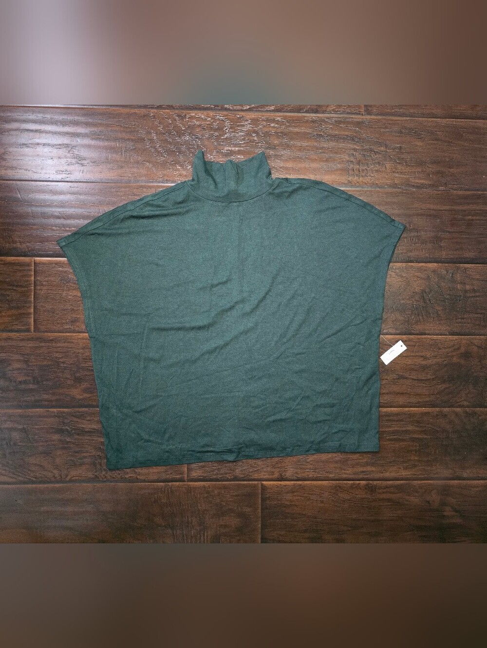 NWT Daily Ritual Womens Green Cowl Neck Cap Sleeve Oversized Top Large